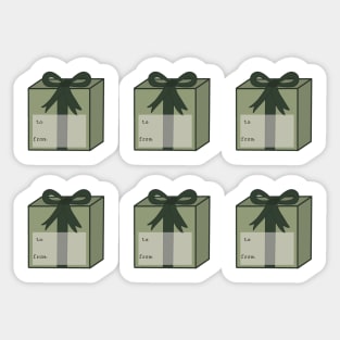 Christmas Gift Tag Pack - green Sticker